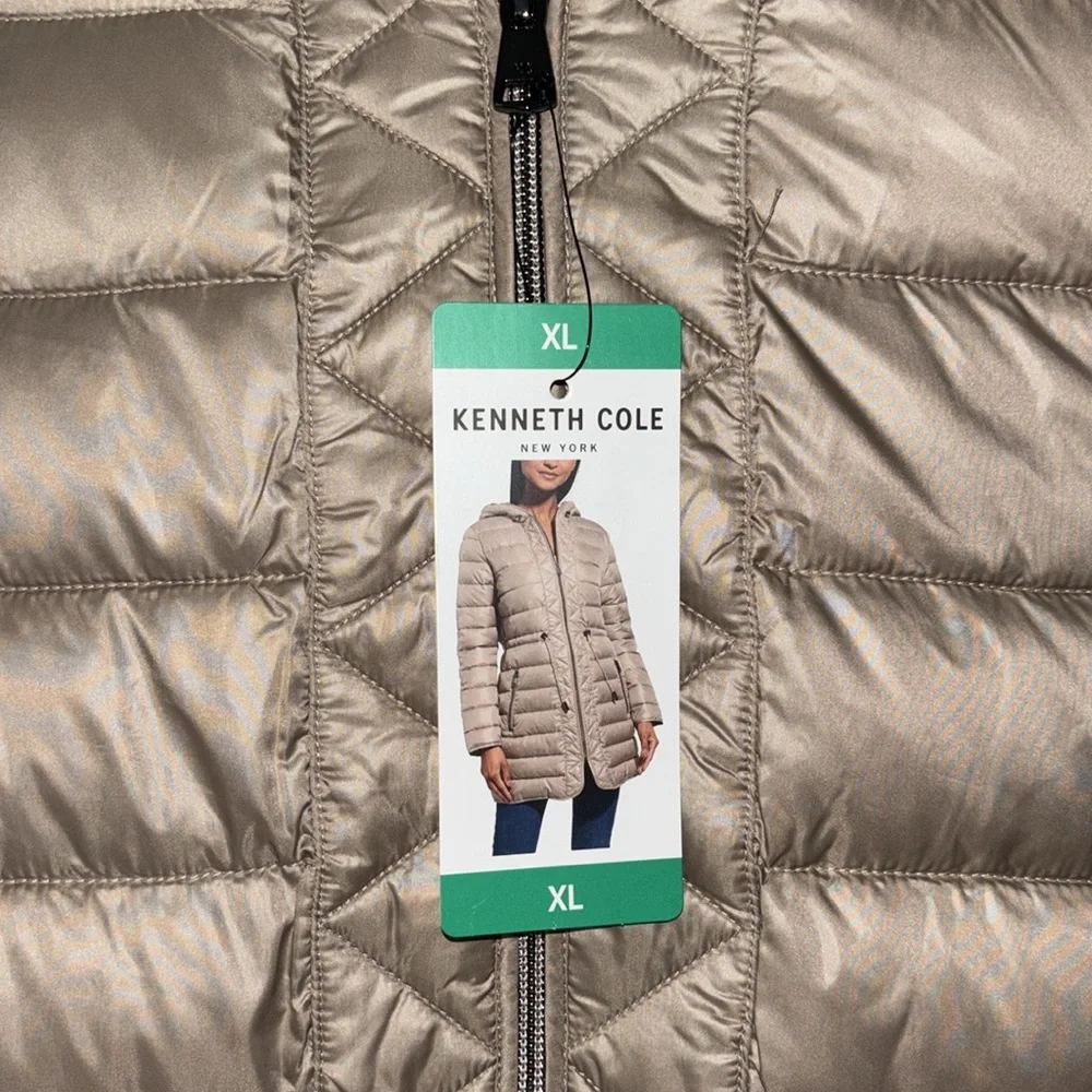 Kenneth Cole Tan Puffer Jacket XL - Picture 2 of 7